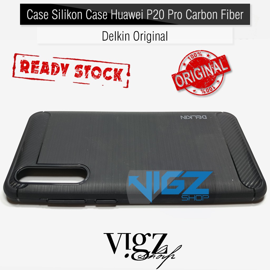 Case Silikon Case Huawei P20 Pro Carbon Fiber Slim Delkin Original