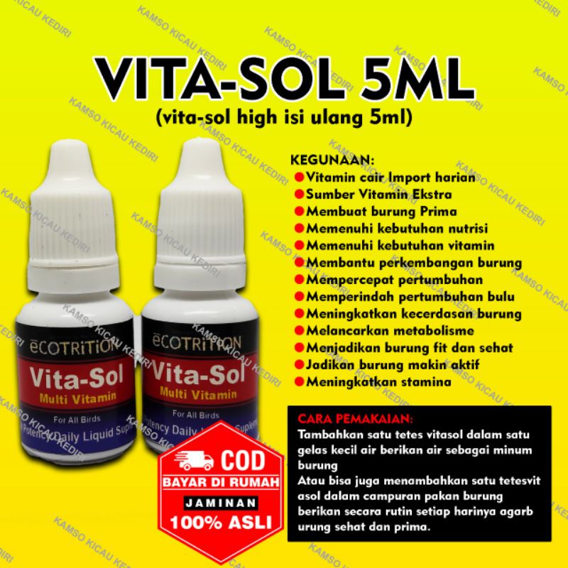 VITASOL  REPACK 5mL + VITASOL HIGH + VITASOL HIGH POTENCY + VITASOL REPACK 5ML + VITAMIN HARIAN + VI