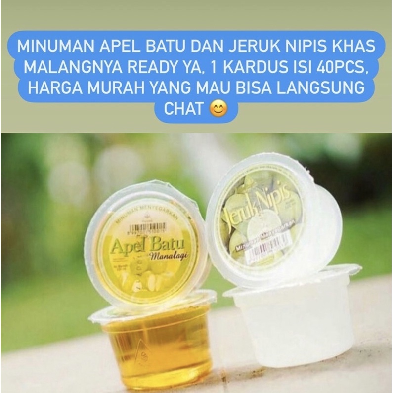 

minuman sari apel batu dan jeruk Nipis khas Malang Manalagi