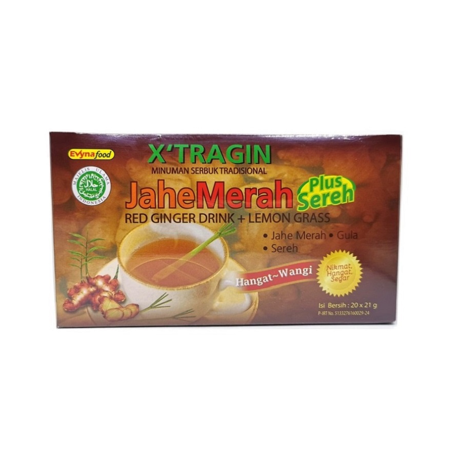 

XTRAGIN JAHE MERAH PLUS SEREH RED GINGER LEMON GRASS 20 SACHET