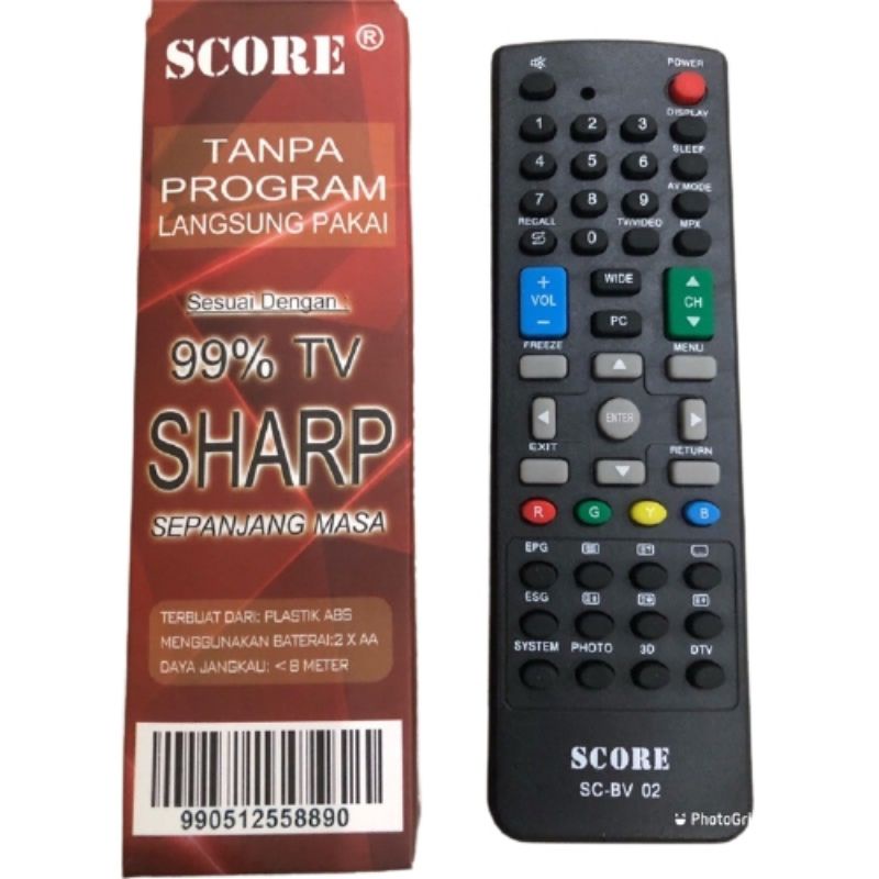 Remote TV LED Sharp Score BV-02