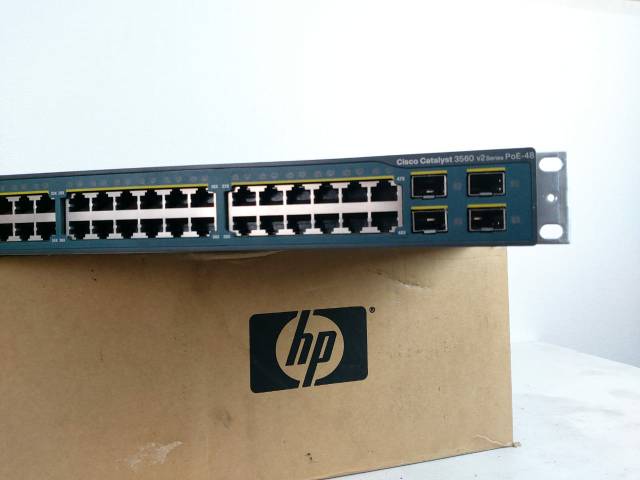 Cisco catalyst 3560 V2 PoE-48 Type WS-C3560V2-48PS-S VO8 siap pakai