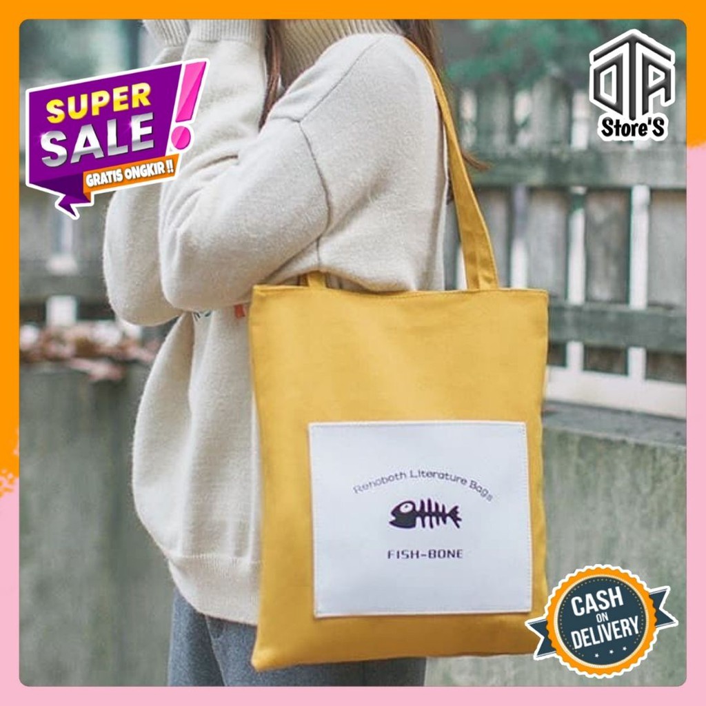 Tas Tote Bag Wanita Tote Bone Tas Selempang Tote Bag Wanita Tas Sekolah Kuliah Tote Bag Korea