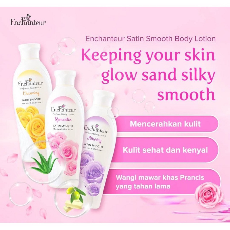 Enchanteur Satin Smooth Perfumed Body Lotion 100 ml | 200 ml