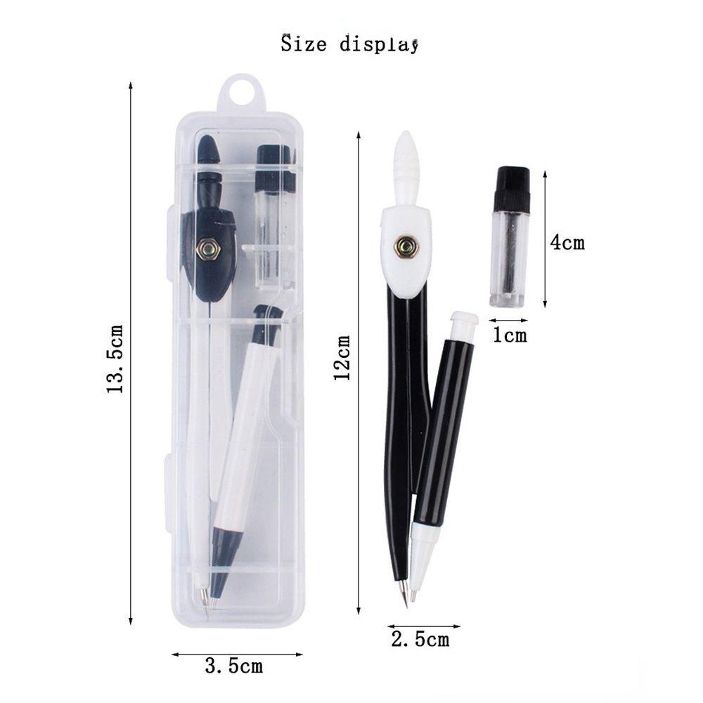 Agustina Compasses Set Tahan Lama Perlengkapan Sekolah Stainless Steel Alat Tulis Edukasi Siswa Math Compass