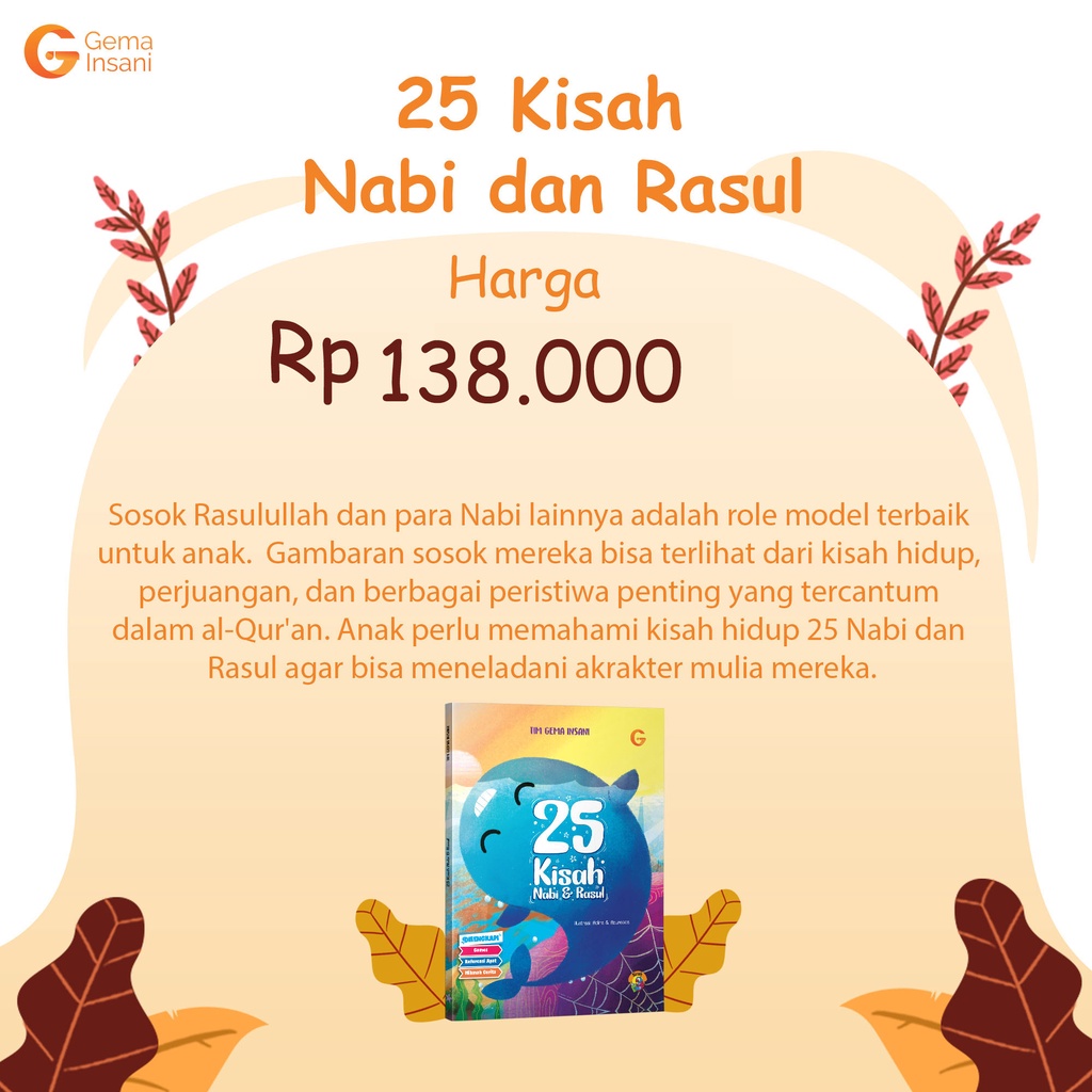 Buku 25 Kisah Nabi dan Rasul - Gema Insani 100% Original