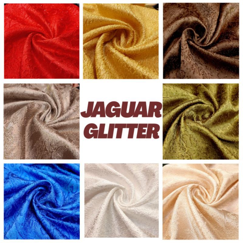 KAIN JAGUARD GLITTER / JAGUAR GLITTER TERLARIS / JAQUARD JAGUAR JACQUARDS GLITTER / JAGUARD MOTIF GL