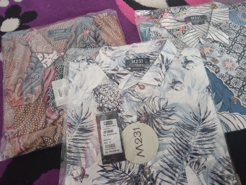 M231 Kemeja Pria Batik Panjang Coklat 1491b