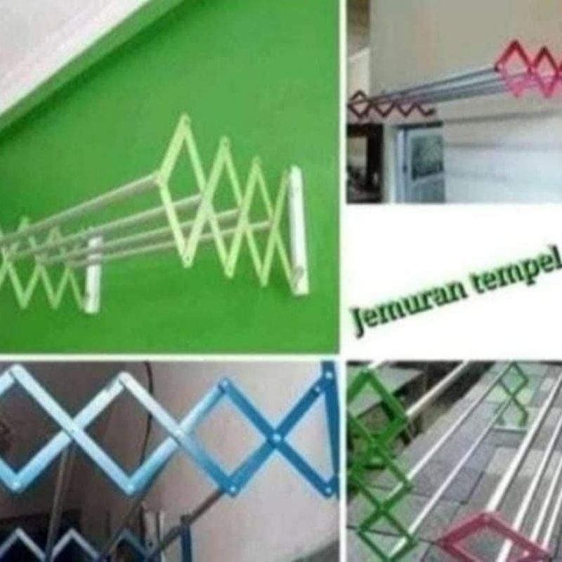 Jemuran tempel dinding/jemuran tarik