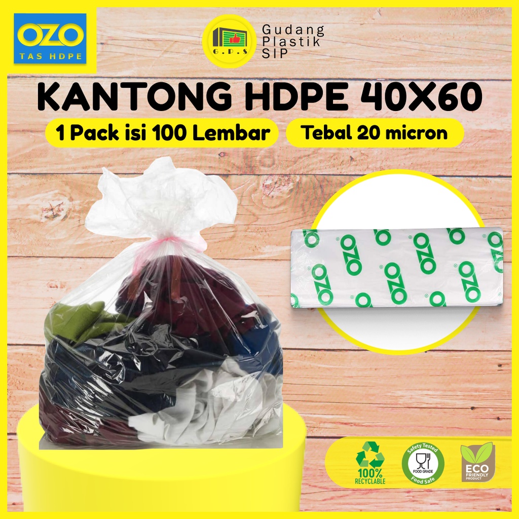 Kantong Plastik Laundry Bag Tebal UK 40x60 HDPE