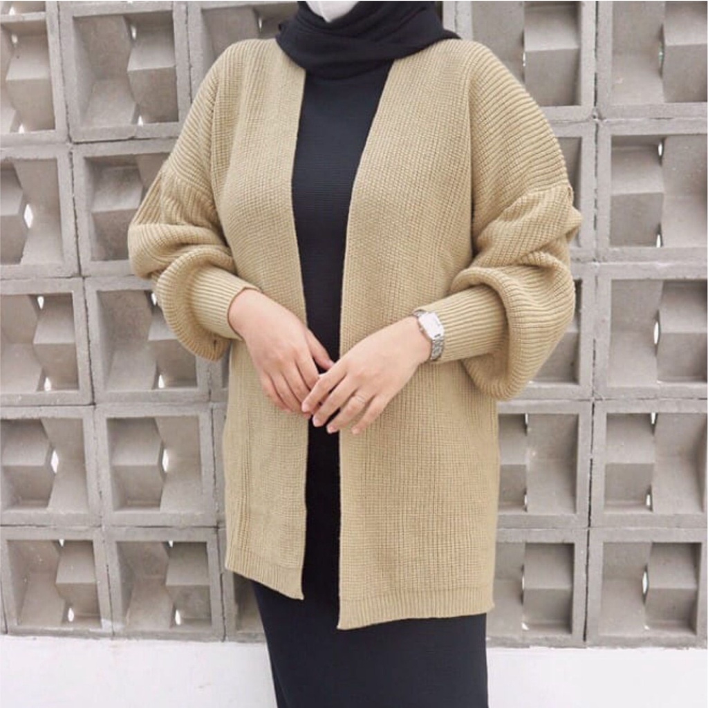 CARDIGAN HOKAIDO RAJUT OVERSIZE LENGAN BALON