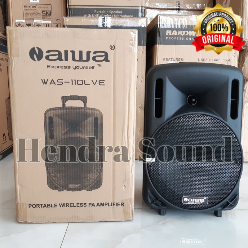 Aiwa WAS 110 LVE Speaker Portable Wireless Bluetooth 10 Inci