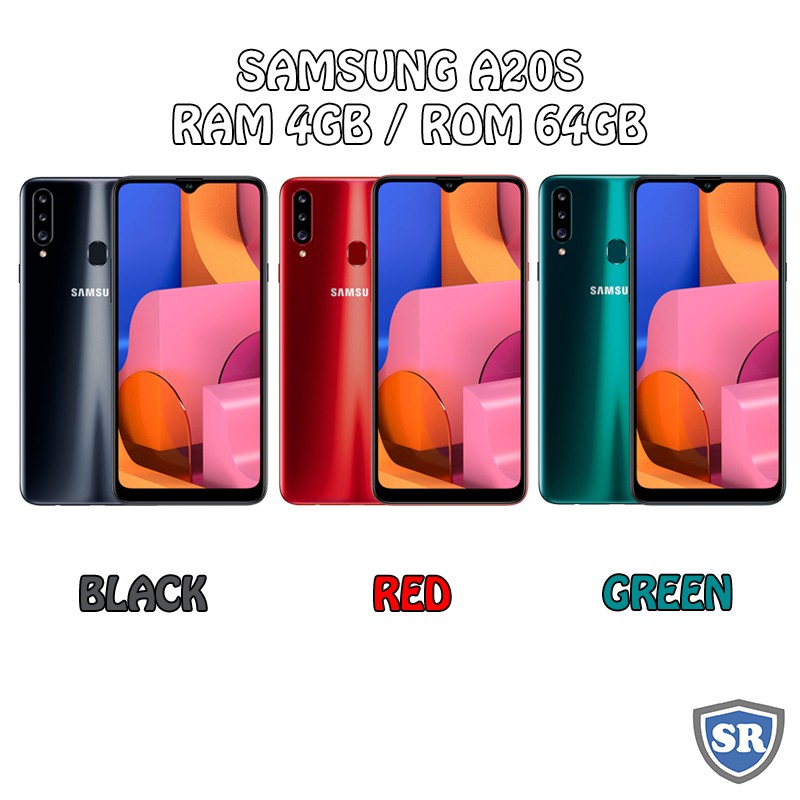Samsung Galaxy A20S A207 - 4GB 64GB (4/64) - Black / Red / Green - Baru BNIB - Original Resmi SEIN