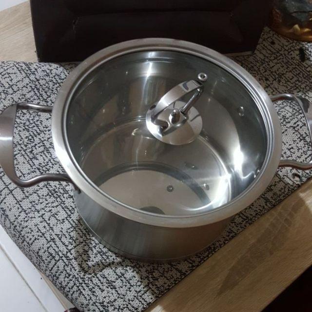 Panci Advanced Stainless Steel Tebal Soup Pot 20 Cm Tutup Kaca