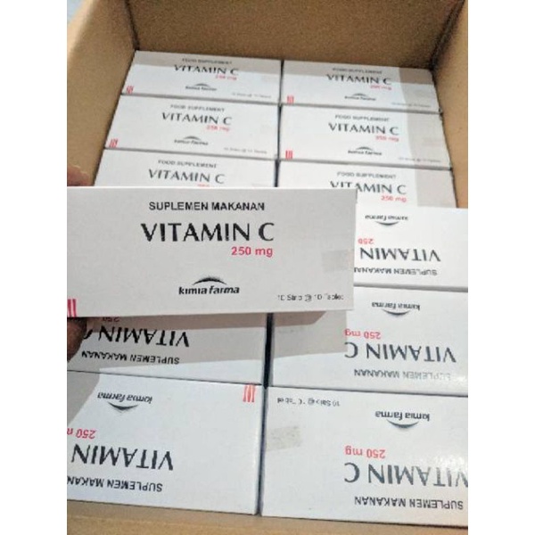 ORIGINAL VITAMIN C 250 MG SUPLEMEN MAKANAN KIMIA FARMA 1 BOX ISI 100 TABLETS