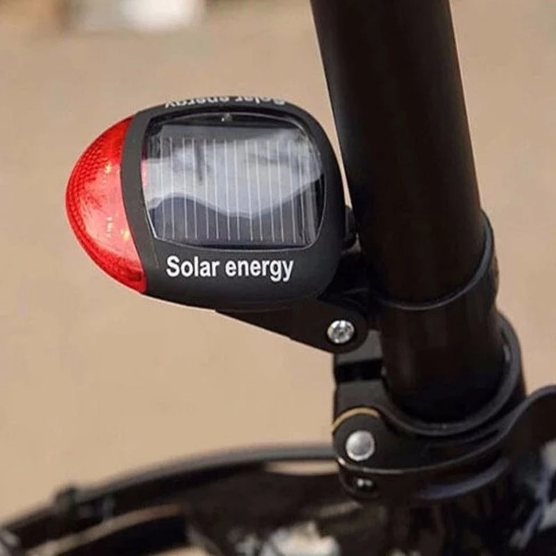 1 Pcs Mini LED Solar Charging Bicycle Rear Light/ Portable Night Road Cycling Safety Lamp