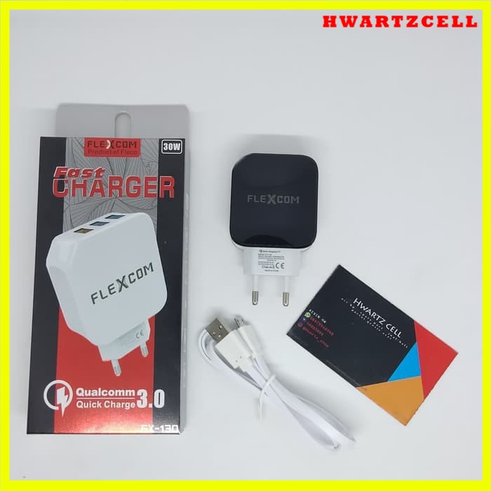 Charger TC FLECO flexcom 3 output real fast charging QC 3.0