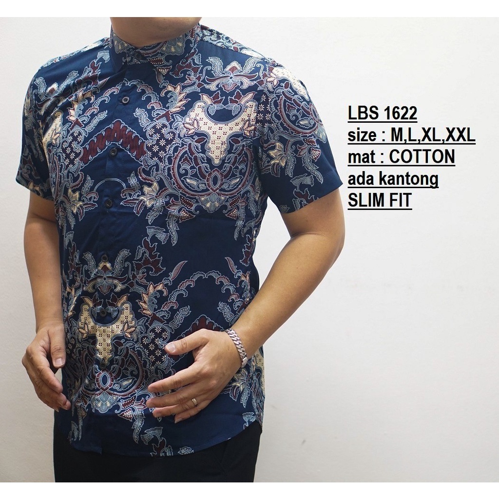 KEMEJA BATIK PRIA SLIM FIT BAJU BATIK PRIA SLIM FIT PREMIUM LBS1622