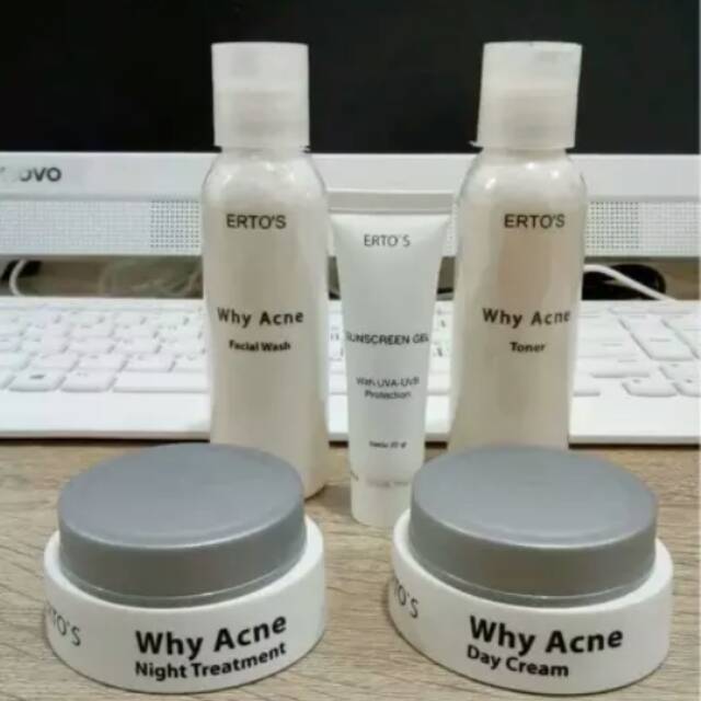Paket Lengkap Ertos Why Acne 5 Item Indonesia