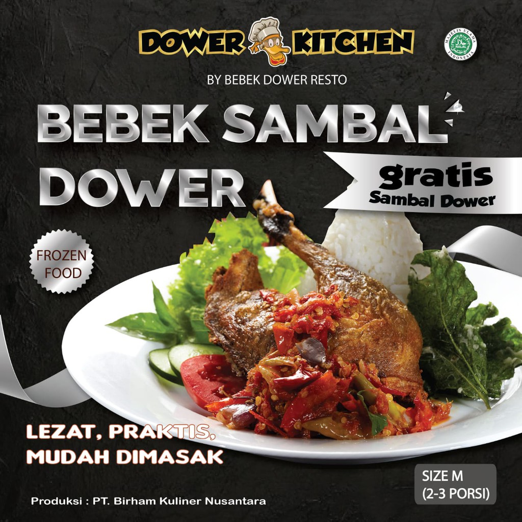 

FROZEN FOOD BEBEK OVEN INSTAN SAMBAL DOWER (SIZE M) PORSI 2-3 ORANG