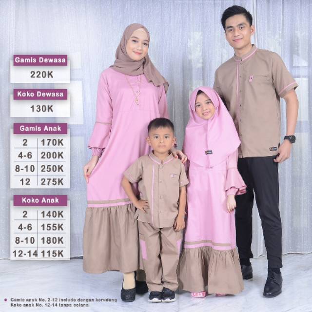 Sarimbit Keluarga Gamis Couple Terbaru Sarimbit Lebaran