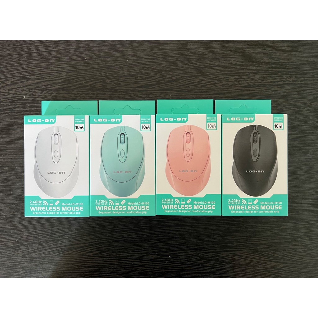 Mouse Wireless Log-on M100 2.4Ghz Optical 1600DPI