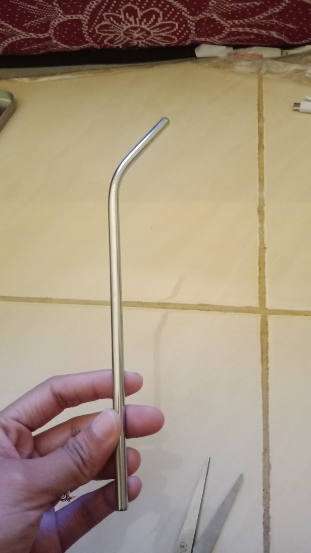 Sedotan Stainless Steel Straw Sedotan Metal Lengkung Melengkung