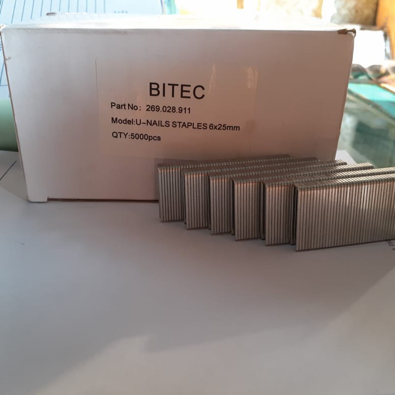 isi paku tembak U TM31 TM 31 BITEC 6x25mm isi 5000 pcs