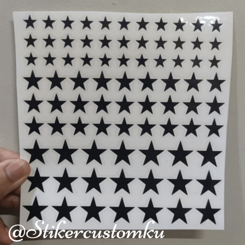 Stiker Cutting Love Star Stiker bintang balon PVC