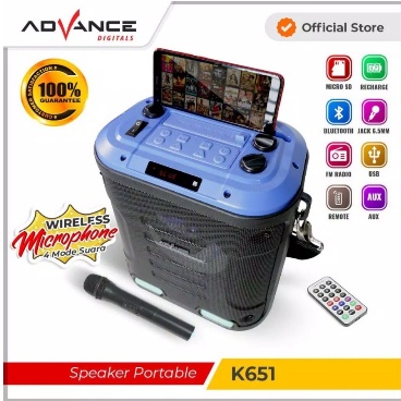 SPEAKER PORTABLE ADVANCE K651 MULTIFUNGSI