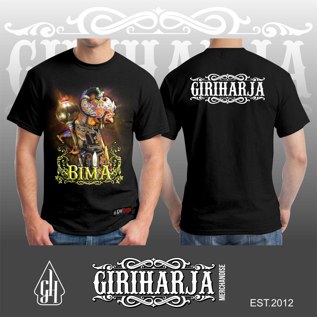 Kaos wayang golek Bima / kaos wayang golek Giri Harja / Kaos wayang golek sunda / kaos tangan pendek