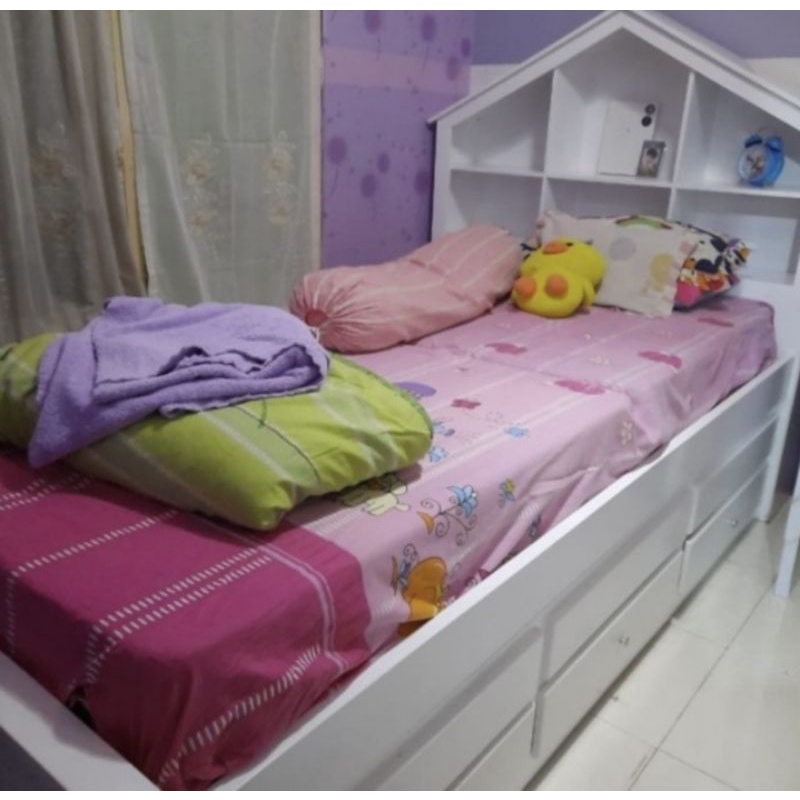 Tempat Tidur Anak Minimalis Lemari Sorong