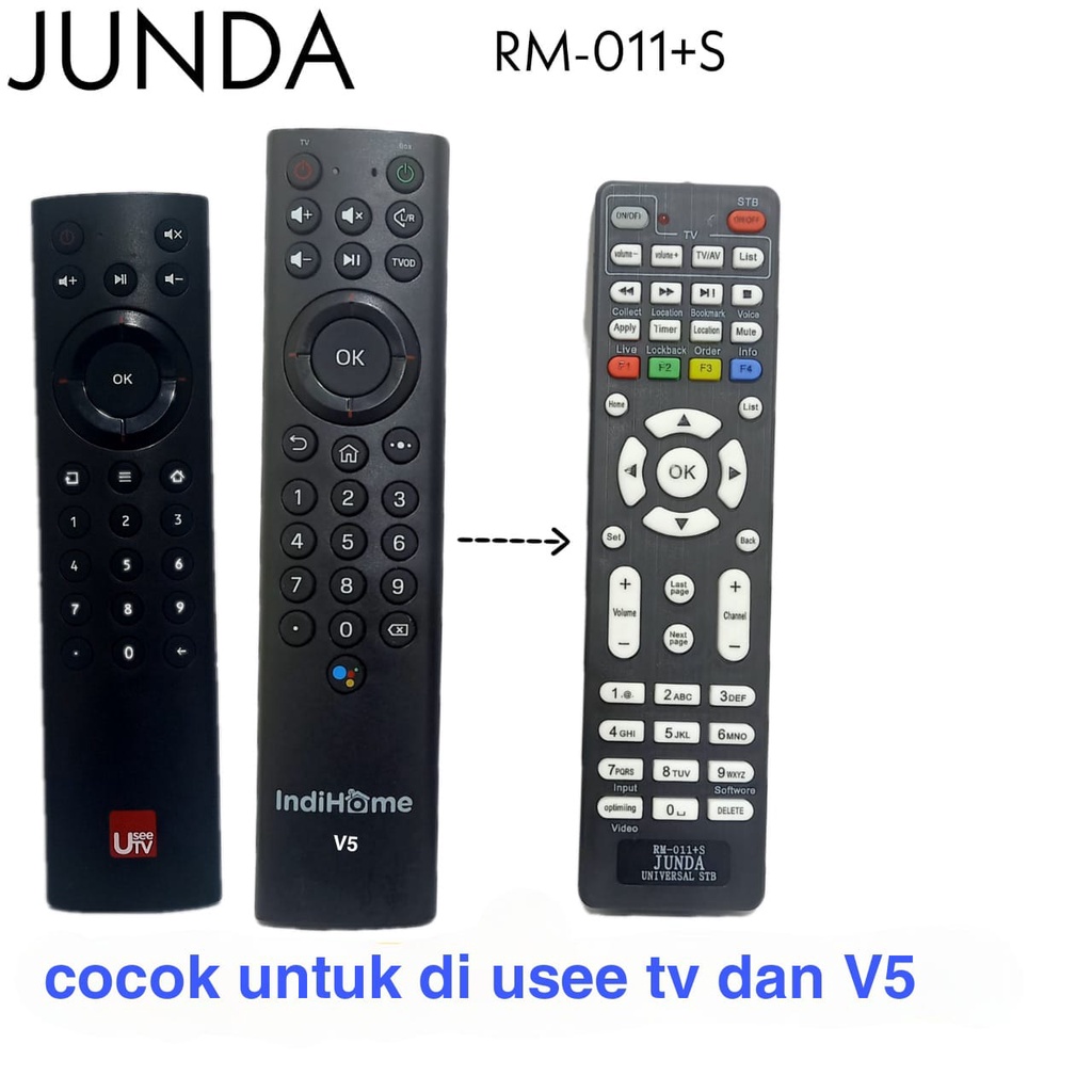 REMOTE MULTI  Universal ZTE V5 STB Kabel TV JUNDA RM 011+S ZXV10 B860H V5 ORI JUNDA STB DENS TV