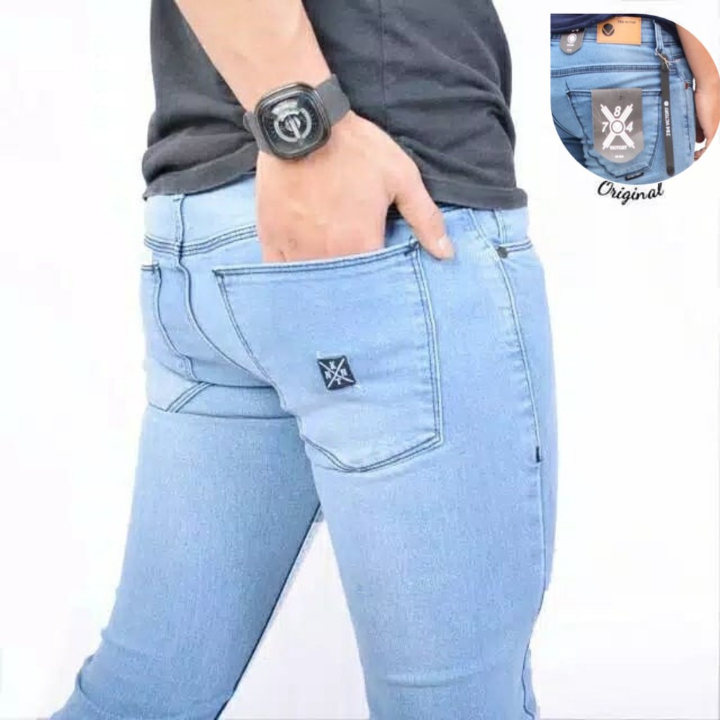 celana jeans new warna bioblit cowok terbaru 2022 / Celana jeans paling laku