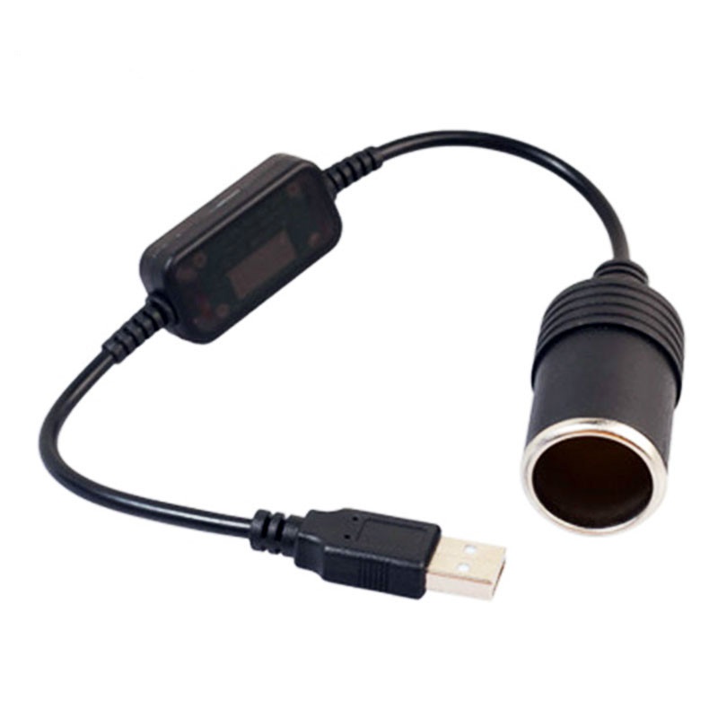 Car Cigarette Lighter Socket USB 5V To 12V Converter Adapter Wired Controller Plug Auto Interior Accessories