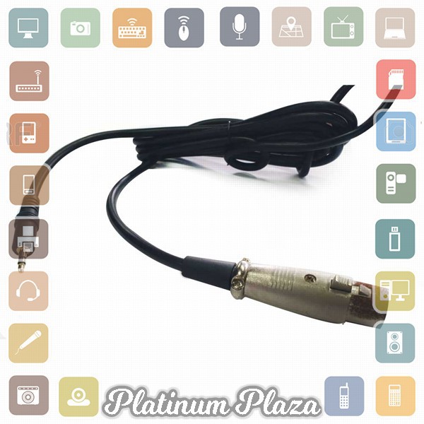 Kabel 3.5mm to XLR Karaoke Microphone 2 Meter for BM-800 BM-8000 BM-900 BM-700 - AV12`2JYSKT-- Black