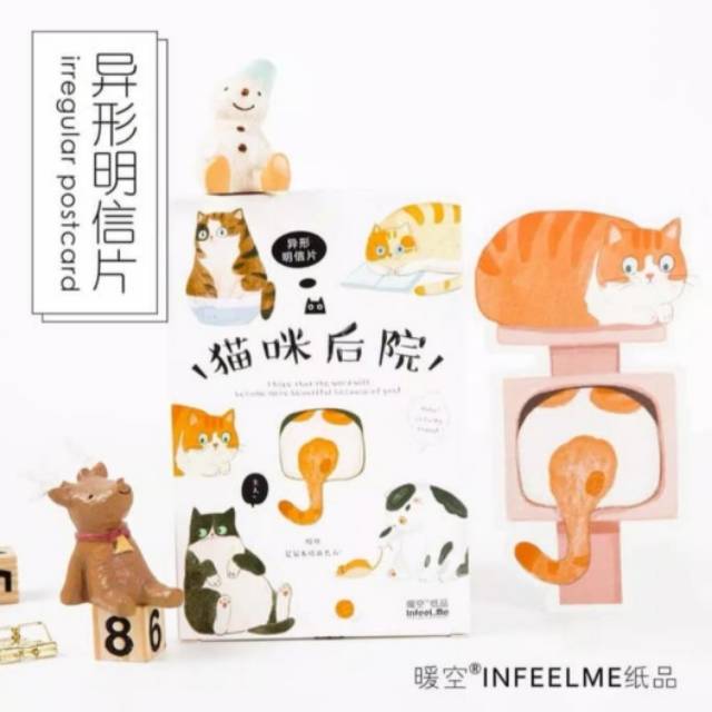 

Kartu pos kucing/cat shaped postcards