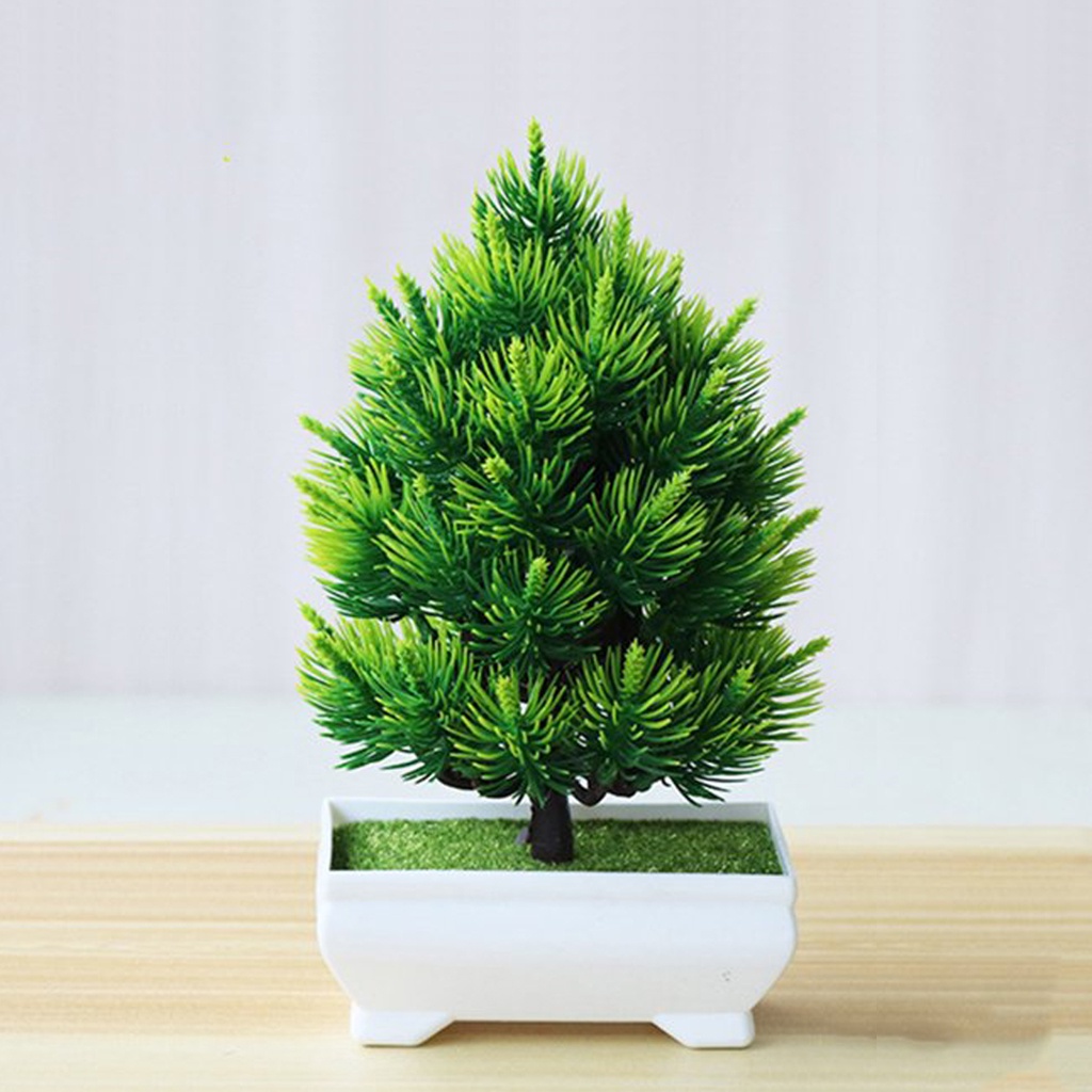 BRGUNIK Pot &amp; Bunga Ornamen Buatan plastik Pajangan Dekorasi Ruangan Tanaman Hias Rumah Kantor R192 R193 R194 R196