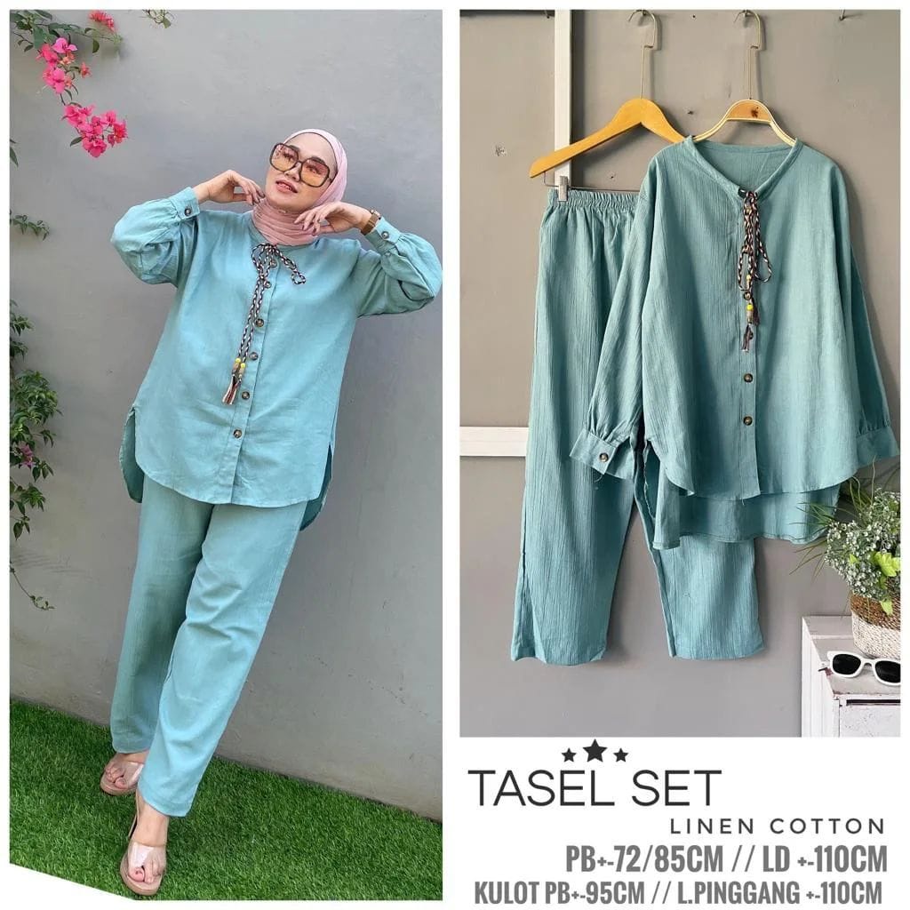 TASEL SET/BAJU DAN CELANA POLOS/SETELAN WANITA TERBARU