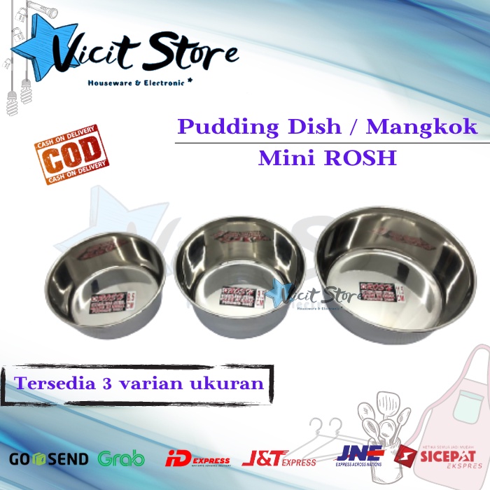 Mangkok Pudding Stainless Tebal / Pudding Dish ROSH