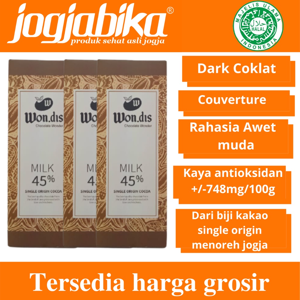 

Coklat Bean To Bar 45 % Cacao Khas Jogja Menoreh Kulon Progo 80 g