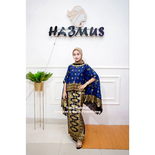 couple setelan batik kondangan motif songket palembang