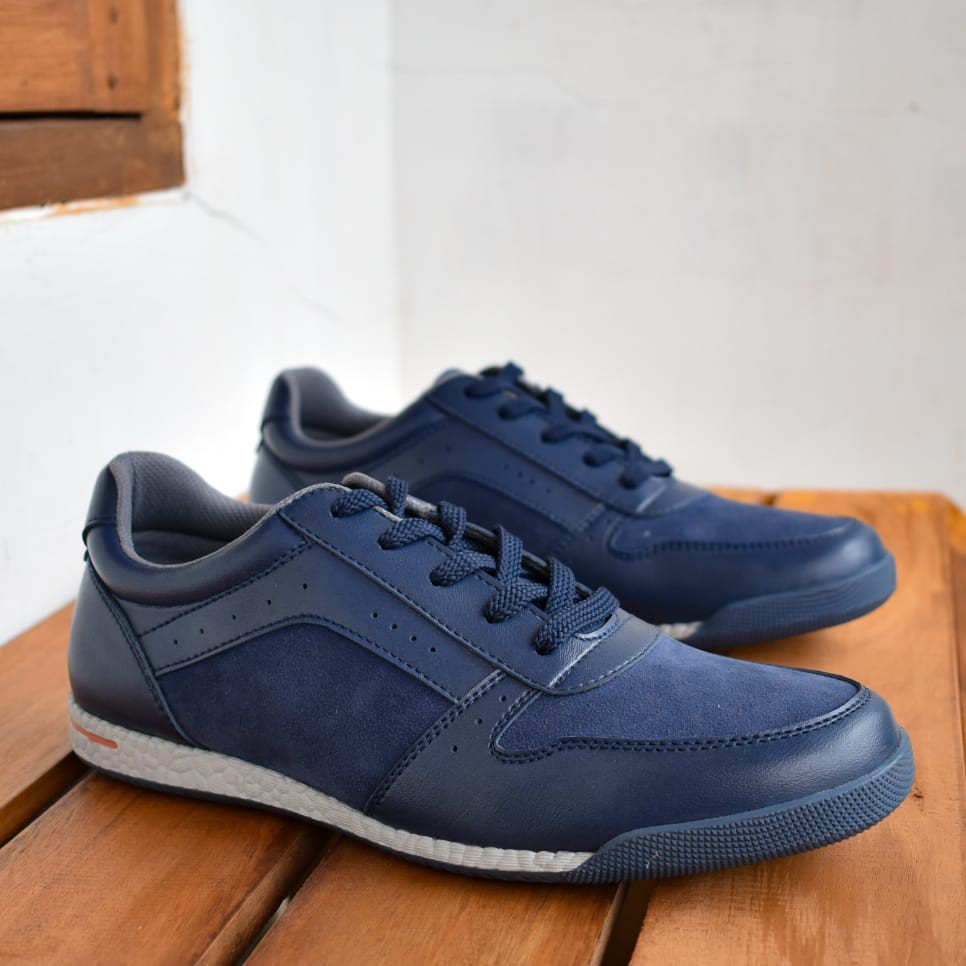 HAZE NAVY |FORIND x Volve| Sepatu Casual Sneakers Running Boost Ori Pria Cowok Lokal Footwear Lari