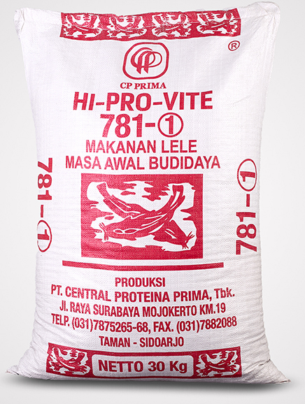 30 Kg (Karung) - Pakan Lele, Nila, Gurame & ikan tawar CP Prima Hi Pro Vite 781-1, 781-2, dan 781-3
