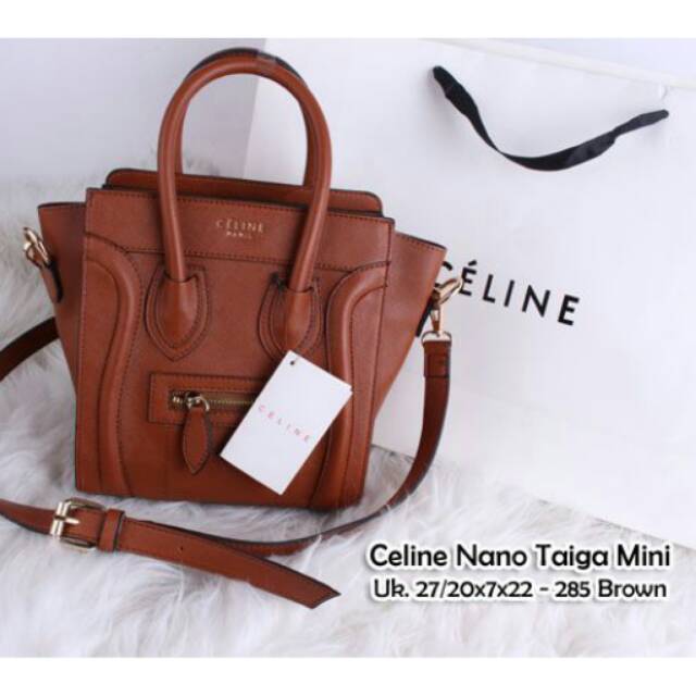 Celine nano mini Brown TAS BRANDED MURAH