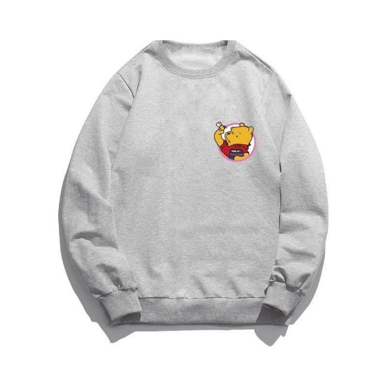 cat pooh sweater sweatshirt cewek wanita