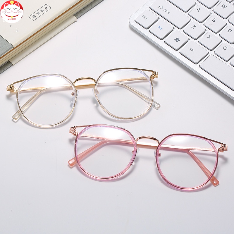 Kacamata Baca Anti Sinar Biru Dengan Frame Metal Untuk Pria / Wanita
