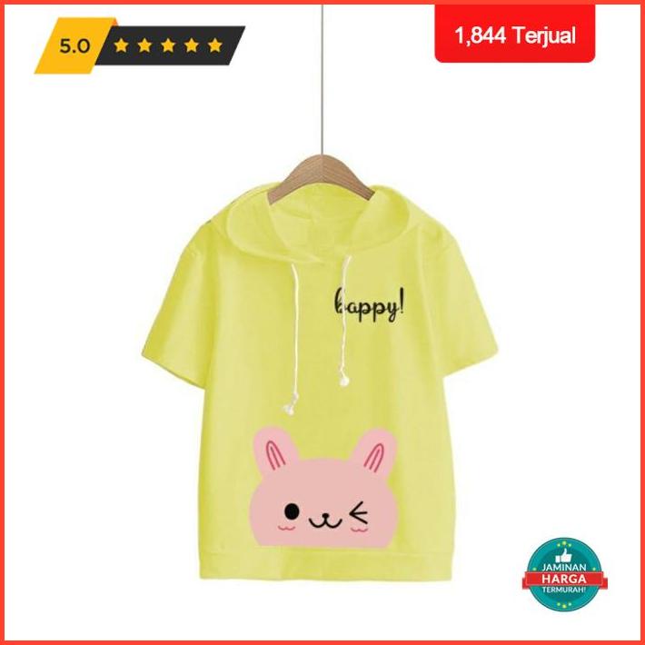 Hoodie Anak Rabbit Sweater Anak Remaja Outer Anak Perempuan Baju Anak - Abu-Abu, Panjang