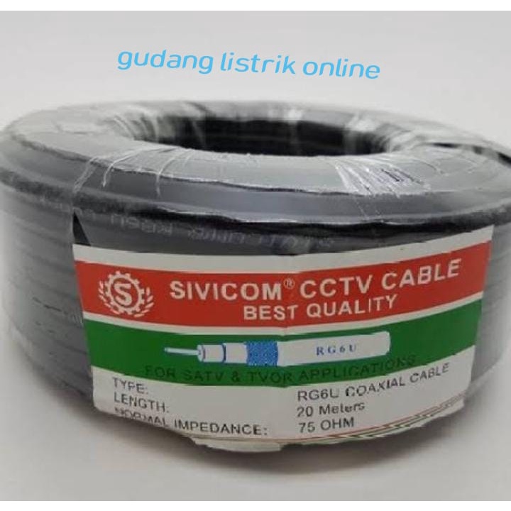 KABEL PARABOLA 15M 15 METER 15Y RG-6 COAXIAL LGSAT POLARIS SIVICOM ANTENA RG6U15Y PARABOLA YF