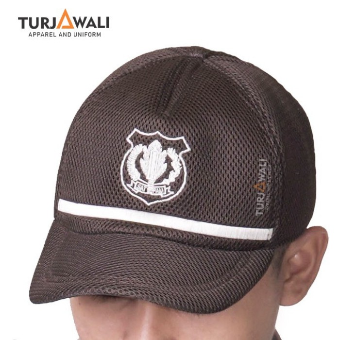 Topi Pdl Satpam Topi Security Jaring Topi Jaring Satpam Topi Satpam Topi PDL Lapangan Coklat Terbaru